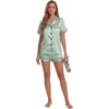 image:imageLYANER Womens Satin Silky Soft Pajamas SetMint Green2
