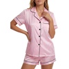 image:imageLYANER Womens Satin Silky Soft Pajamas SetPink