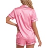 image:imageLYANER Womens Satin Silky Soft Pajamas SetRose Pink