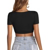 image:imageLYANER Womens Scoop Neck Sexy Crop TopsBlack