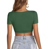 image:imageLYANER Womens Scoop Neck Sexy Crop TopsDark Green