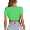 image:imageLYANER Womens Scoop Neck Sexy Crop TopsGrass Green