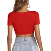 image:imageLYANER Womens Scoop Neck Sexy Crop TopsRed