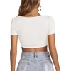image:imageLYANER Womens Scoop Neck Sexy Crop TopsWhite