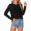 image:imageLYANER Womens Sheer Mesh See Through BlouseBlack
