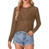 image:imageLYANER Womens Sheer Mesh See Through BlouseBrown01