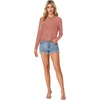image:imageLYANER Womens Sheer Mesh See Through BlouseDusty Pink