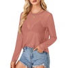 image:imageLYANER Womens Sheer Mesh See Through BlouseDusty Pink