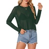 image:imageLYANER Womens Sheer Mesh See Through BlouseGreen01