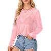 image:imageLYANER Womens Sheer Mesh See Through BlouseLight Pink