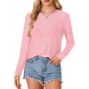 image:imageLYANER Womens Sheer Mesh See Through BlouseLight Pink