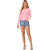 image:imageLYANER Womens Sheer Mesh See Through BlouseLight Pink