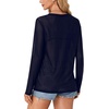 image:imageLYANER Womens Sheer Mesh See Through BlouseNavy Blue