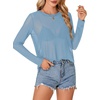 image:imageLYANER Womens Sheer Mesh See Through BlouseSky Blue01