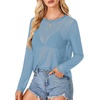 image:imageLYANER Womens Sheer Mesh See Through BlouseSky Blue01