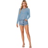image:imageLYANER Womens Sheer Mesh See Through BlouseSky Blue01