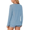 image:imageLYANER Womens Sheer Mesh See Through BlouseSky Blue01