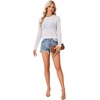 image:imageLYANER Womens Sheer Mesh See Through BlouseWhite