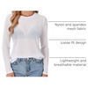 image:imageLYANER Womens Sheer Mesh See Through BlouseWhite