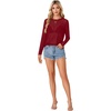 image:imageLYANER Womens Sheer Mesh See Through BlouseWine Red