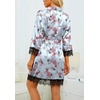 image:imageLYANER Womens Silk Satin Sexy Pajamas SetBlue Print