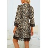 image:imageLYANER Womens Silk Satin Sexy Pajamas SetLeopard