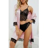 image:imageLYANER Womens Silk Satin Sexy Pajamas SetLight Pink