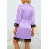 image:imageLYANER Womens Silk Satin Sexy Pajamas SetLight Purple