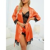 image:imageLYANER Womens Silk Satin Sexy Pajamas SetOrange