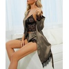 image:imageLYANER Womens Silk Satin Sexy Pajamas SetPure Army Green