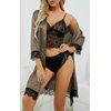 image:imageLYANER Womens Silk Satin Sexy Pajamas SetPure Army Green