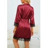 image:imageLYANER Womens Silk Satin Sexy Pajamas SetPure Wine Red