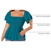 image:imageLYANER Womens Square Neck Casual Peplum TopLake Blue