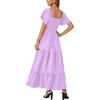 image:imageLYANER Womens Square Neck Midi DressPurple