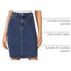 image:imageLYANER Womens Stretch High Waist Denim SkirtBlue