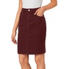 image:imageLYANER Womens Stretch High Waist Denim SkirtDeep Red