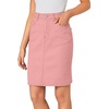 image:imageLYANER Womens Stretch High Waist Denim SkirtLight Pink