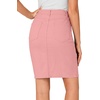 image:imageLYANER Womens Stretch High Waist Denim SkirtLight Pink