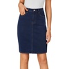 image:imageLYANER Womens Stretch High Waist Denim SkirtNavy
