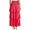 image:imageLYANER Womens Striped Smocked Tiered Long SkirtRose