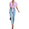 image:imageLYANER Womens Tie Front Sexy Crop TopsLight Purple