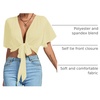 image:imageLYANER Womens Tie Front Sexy Crop TopsLight Yellow