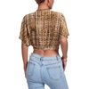 image:imageLYANER Womens Tie Front Sexy Crop TopsMulti Stripe