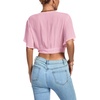 image:imageLYANER Womens Tie Front Sexy Crop TopsPink