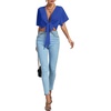 image:imageLYANER Womens Tie Front Sexy Crop TopsRoyal Blue