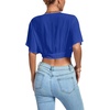 image:imageLYANER Womens Tie Front Sexy Crop TopsRoyal Blue