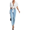image:imageLYANER Womens Tie Front Sexy Crop TopsSolid White