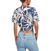 image:imageLYANER Womens Tie Front Sexy Crop TopsTropical Dark Blue
