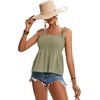 image:imageLYANER Womens Tie Shoulder Cute Cami BlouseBean Green