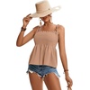 image:imageLYANER Womens Tie Shoulder Cute Cami BlouseDark Khaki